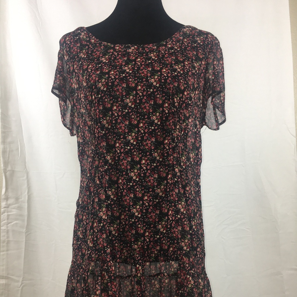 Urban Outfitters Kimchi Sheer Black Floral Dress